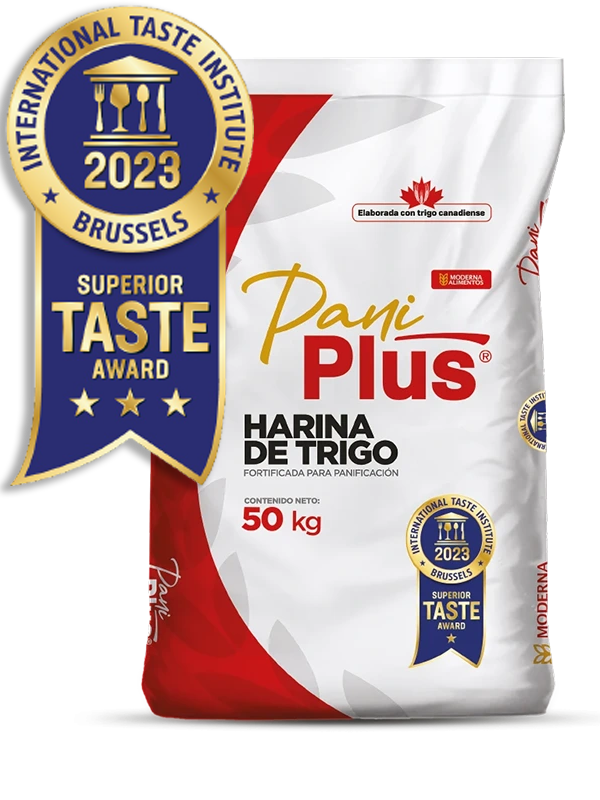 Harina PaniPlus 50 kg para panificación distribuida por Pluproxsa