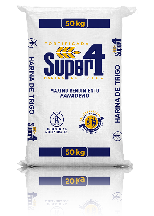 Harina Super4 50 kg para panadería y producción de panes